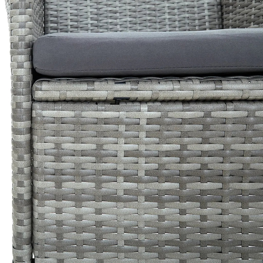 Set da Pranzo per Giardino 7 pz con Cuscini Grigio 3103585