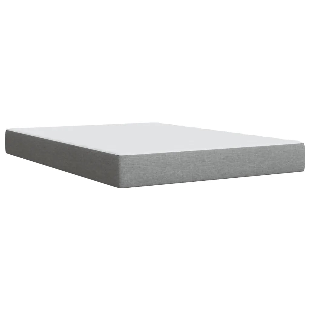 Giroletto a Molle con Materasso Grigio Chiaro 140x190cm Tessuto 3291275