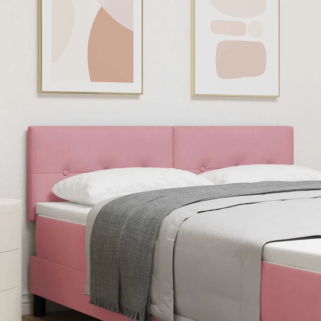 Testiera | Testata LED con strisce LED Rosa 144 cm Velluto