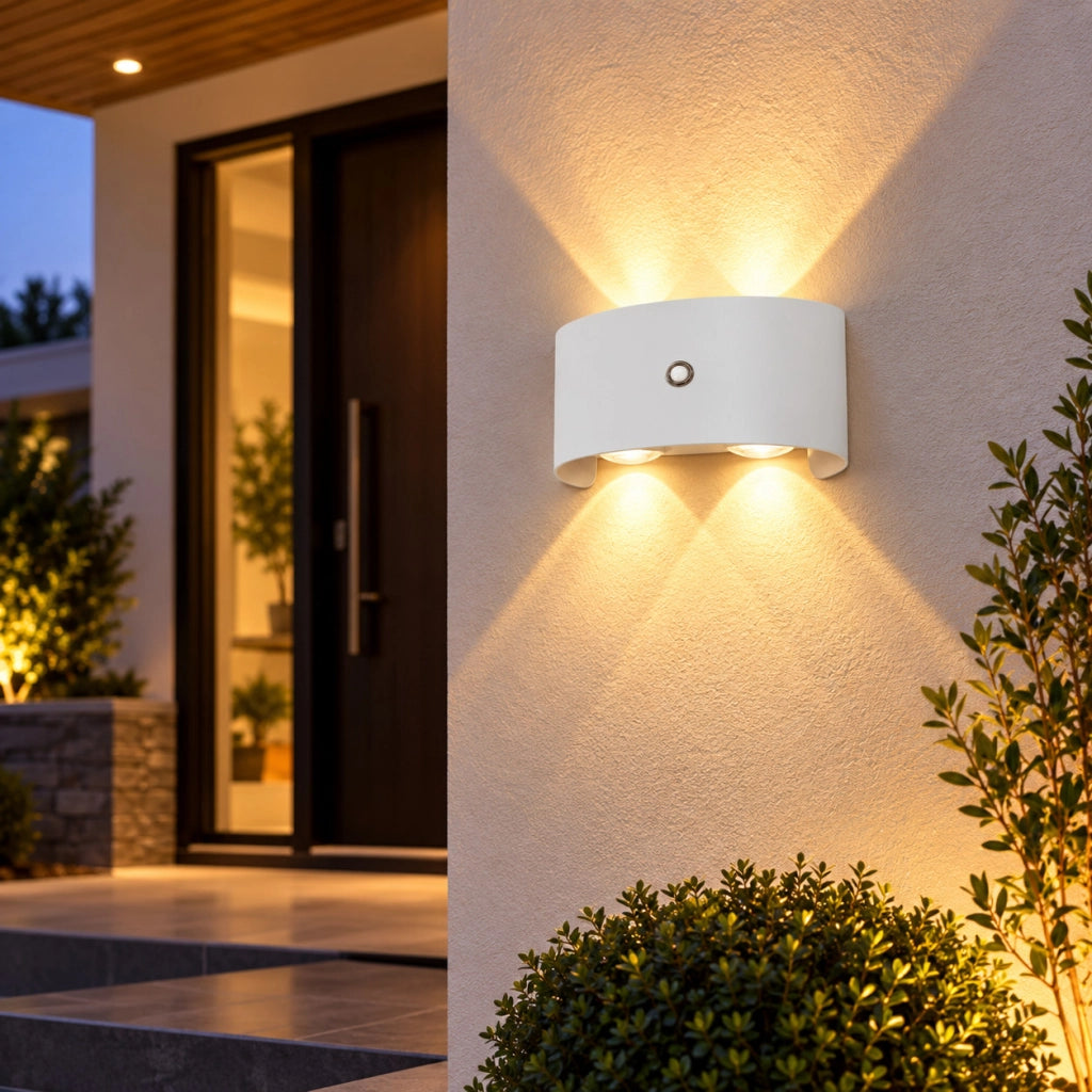 APPLIQUE LED 8W BIANCA IP65 LAMPADA PARETE ESTERNO 3000K 4000K 6000K ET-31670