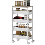 Carrello a rotelle con cassetti e ripiani ¨C Minimal ¨C Bianco