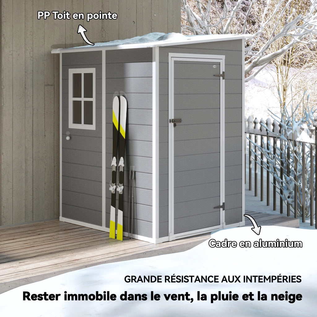 Casetta da giardino ¨C Minimal ¨C Grigio 122x149x192 cm