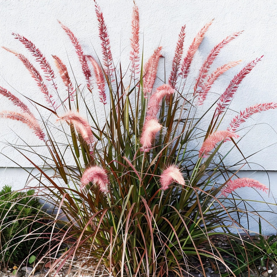 Gardenaria Pennisetum orientale 'Flamingo' - Graminacea ornamentale da esterno Altezza: 40 cm (vaso 17)