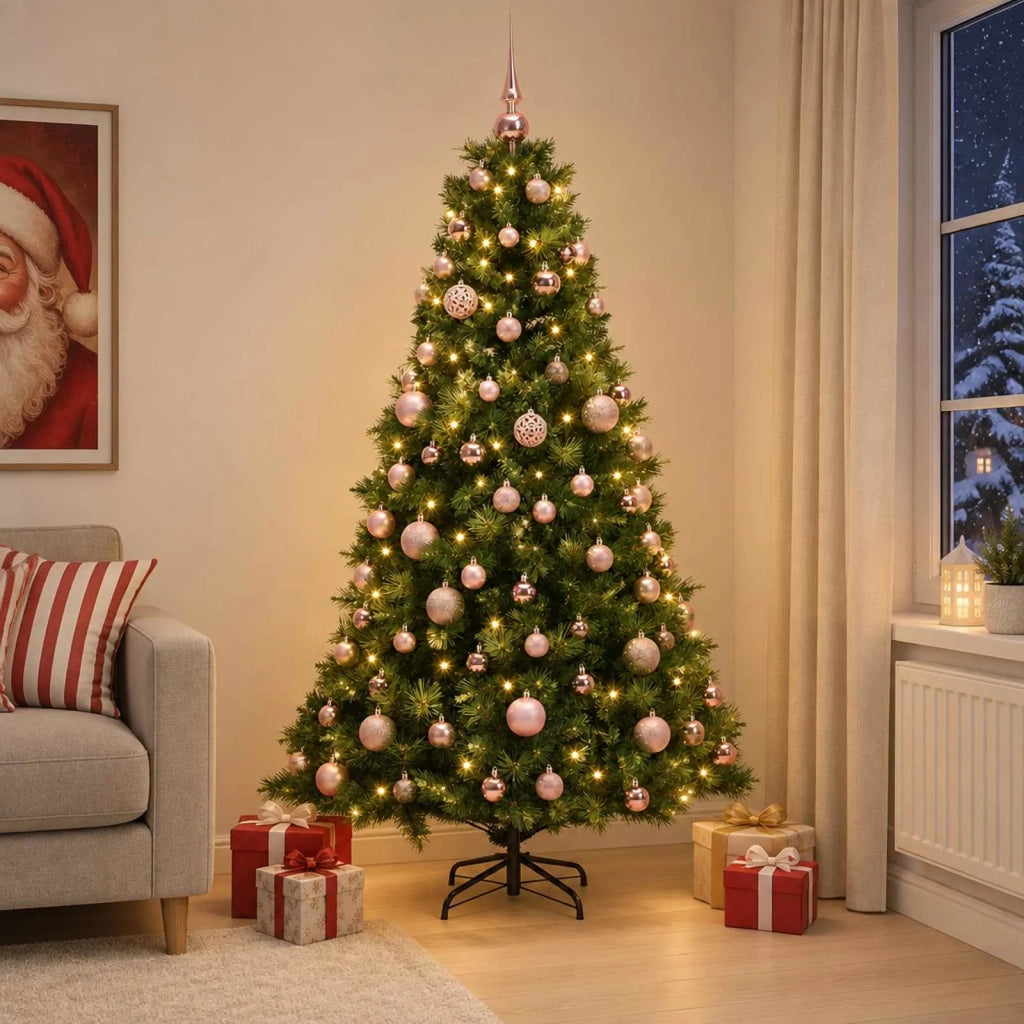 Albero di Natale artificiale con palline 180 cm 300 LED 3466654