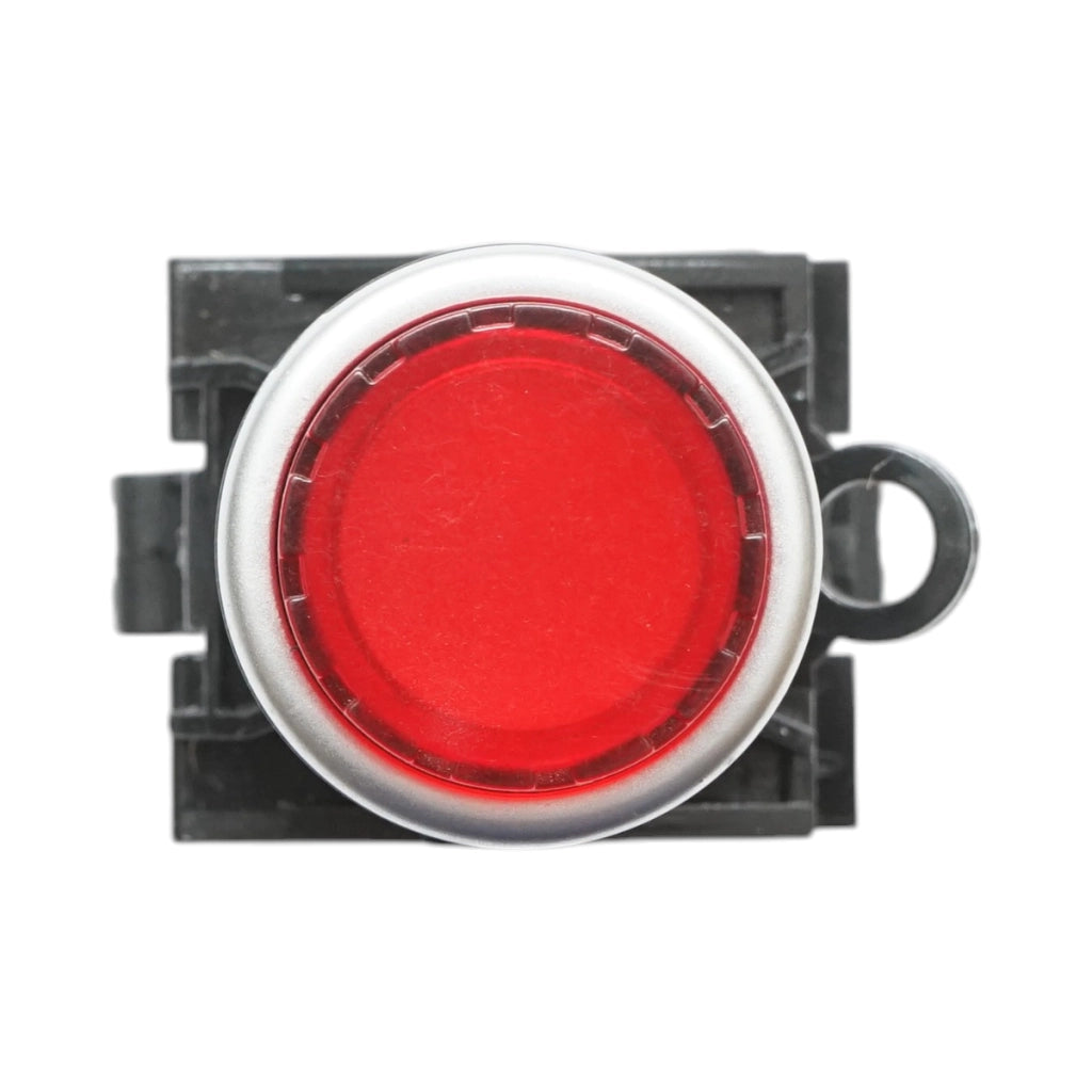 Pulsante di comando convesso illuminato LED 24V AC/DC rosso con ritorno 1NO+1NC, 10A/600V AC, 1A/250V DC TA42 Breckner Germany