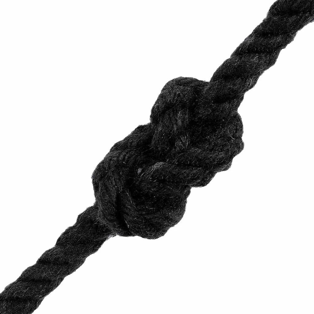 Spago di Cotone 4 mm 100 m Nero 100% Cotone 42011796