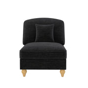 Divano Senza Braccioli Chenille con Cuscino ¨C Xylo ¨C Nero