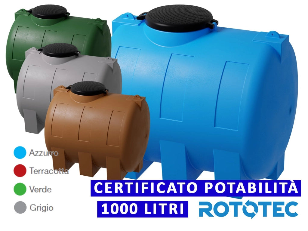 Serbatoio Da Esterno Rototec CISTERNA 1000 LT Polietilene Stoccaggio Acqua