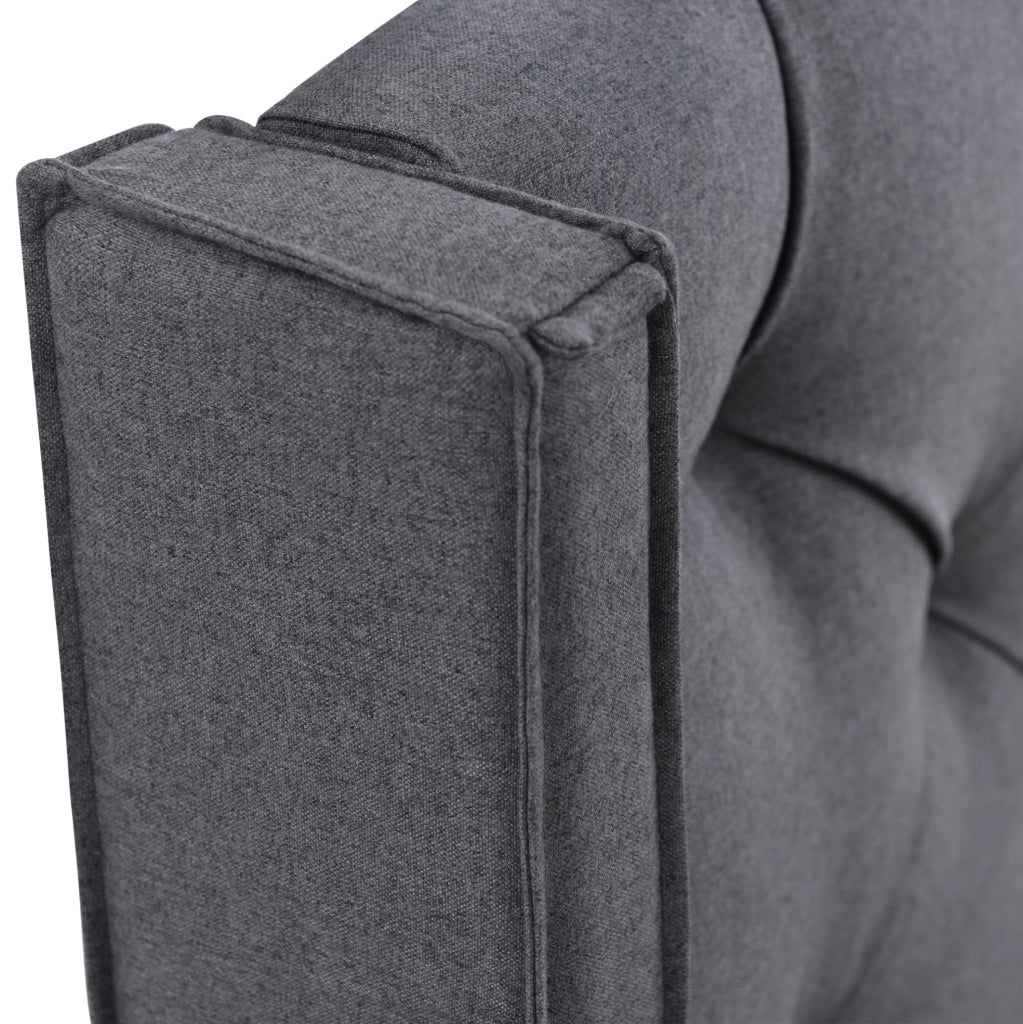 Letto imbottito 160x200 cm grigio con contenitore e rete sollevabile