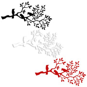 RAMOSCELLO - Adesivo murale wall sticker in vinile 55x115 cm Colore: bianco