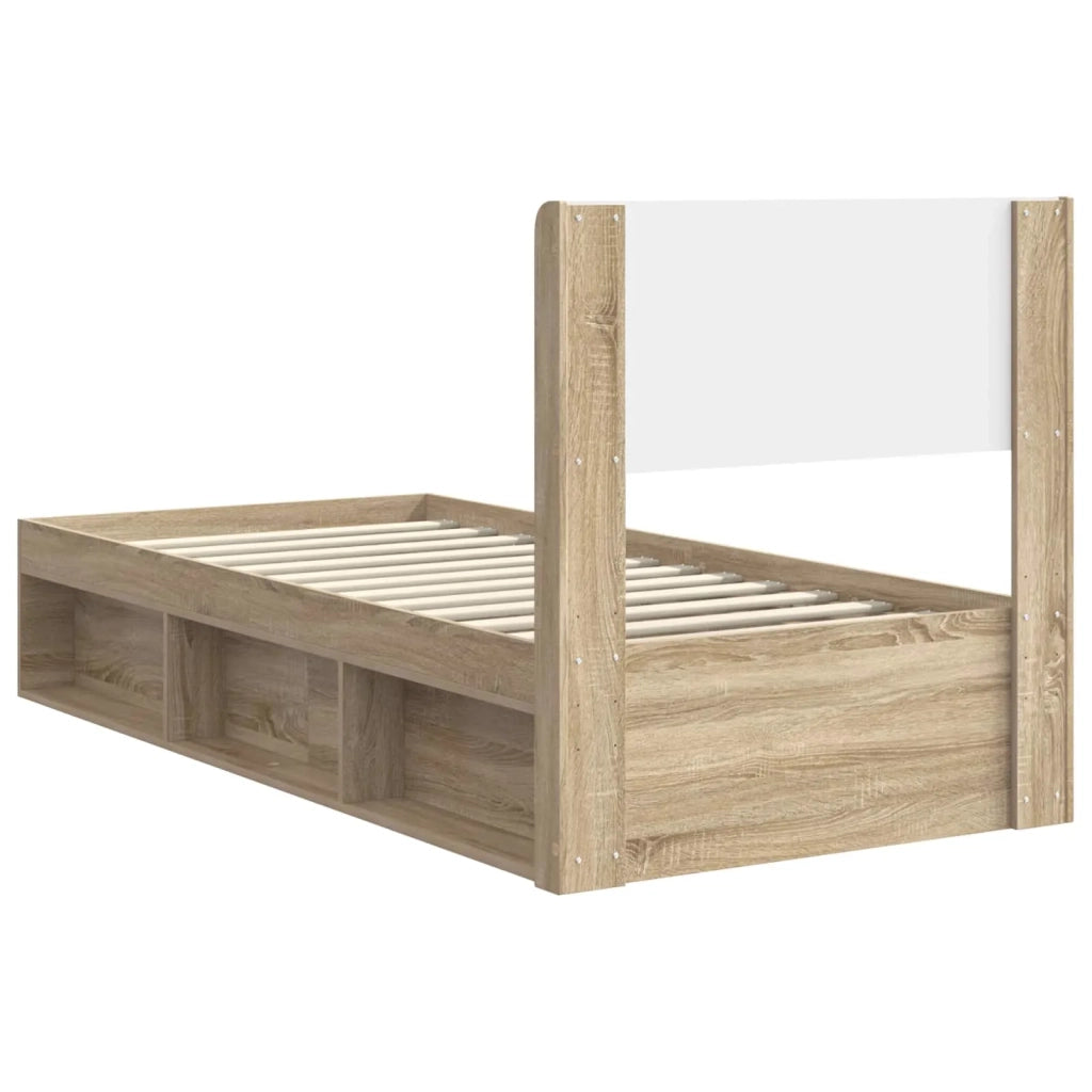 Struttura del letto con stoccaggio e testata Rovere Sonoma 3414261