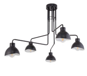 Plafoniera moderna Holi 5 luci E27 nero/bianco Sigma