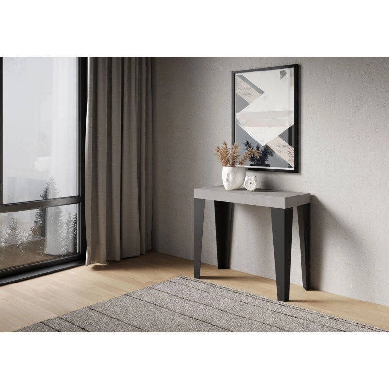 Consolle allungabile 90x40/196 cm Flame Small telaio Antracite - Cashmere