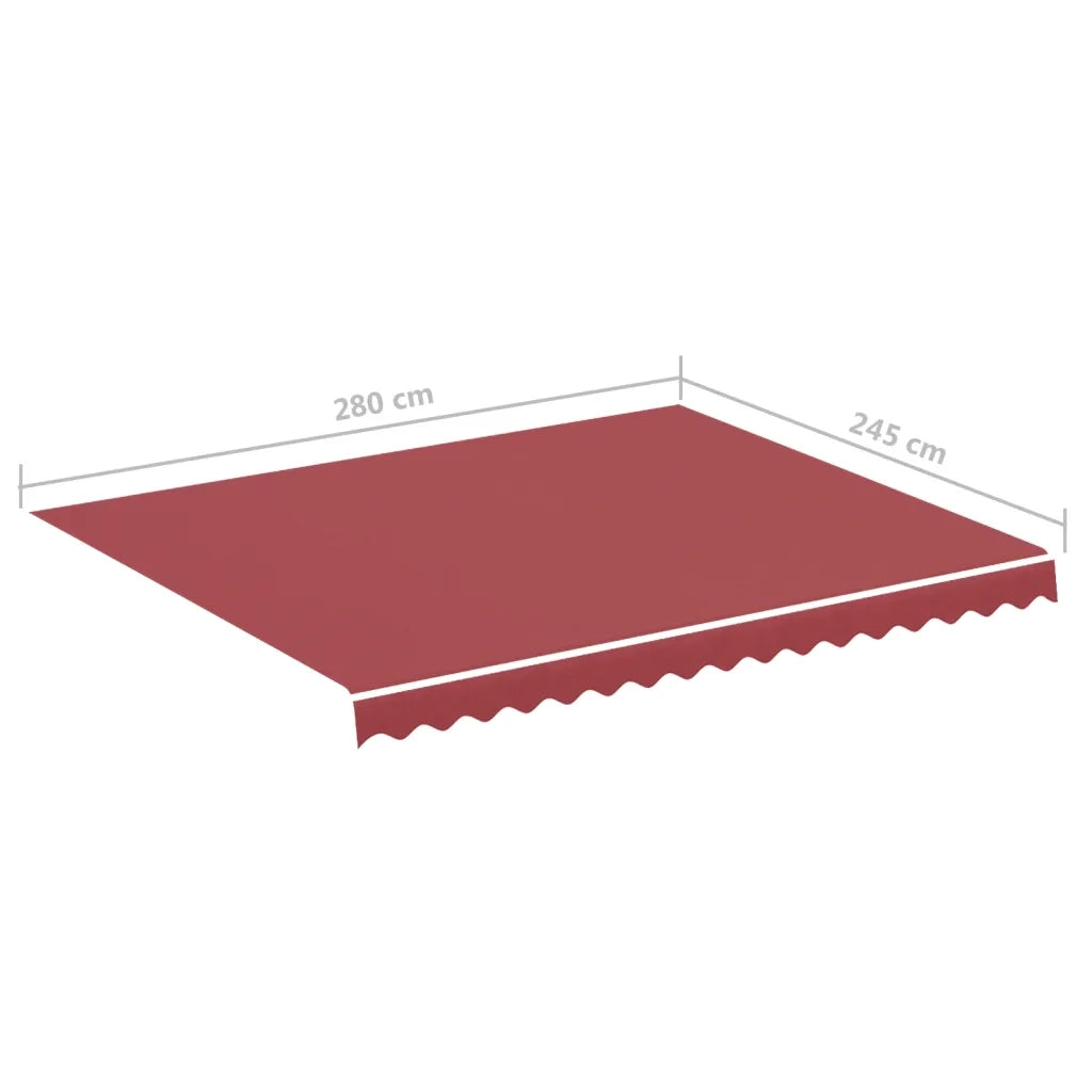 Tessuto di Ricambio per Tenda da Sole-Ricambio telo per tenda da sole Rosso Borgogna 3x2,5 m