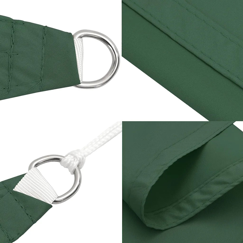 Parasole a Vela Oxford Triangolare 5x7x7 m Verde Scuro 135512