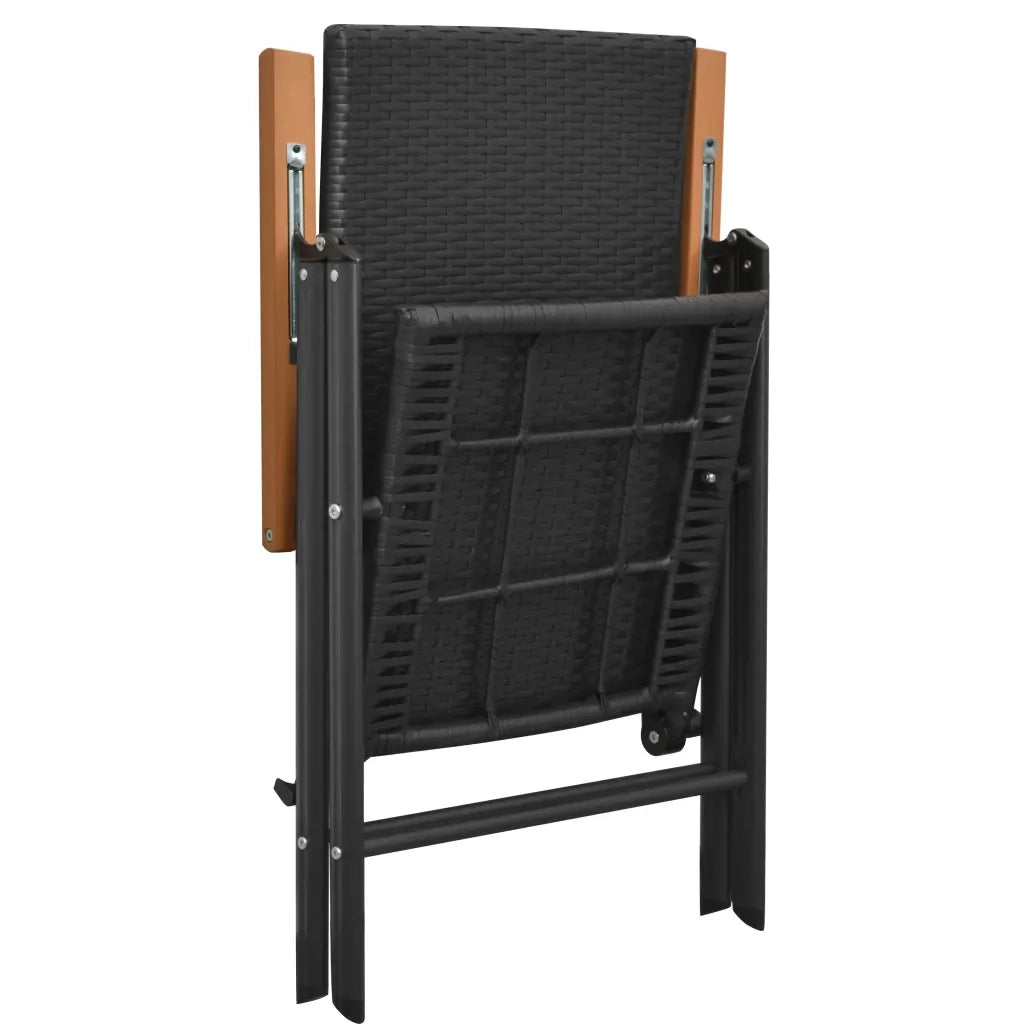 Set da Pranzo da Giardino 9 pz Nero e Marrone 3060075