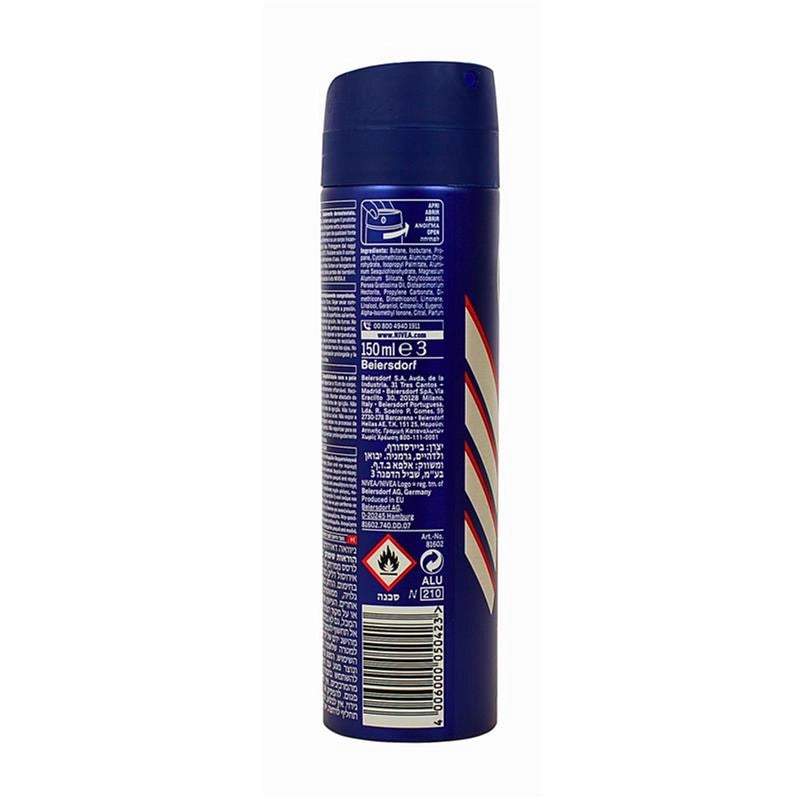 NIVEA FOR MEN DEODORANTE SPRAY DRY IMPACT 72H 150 ML