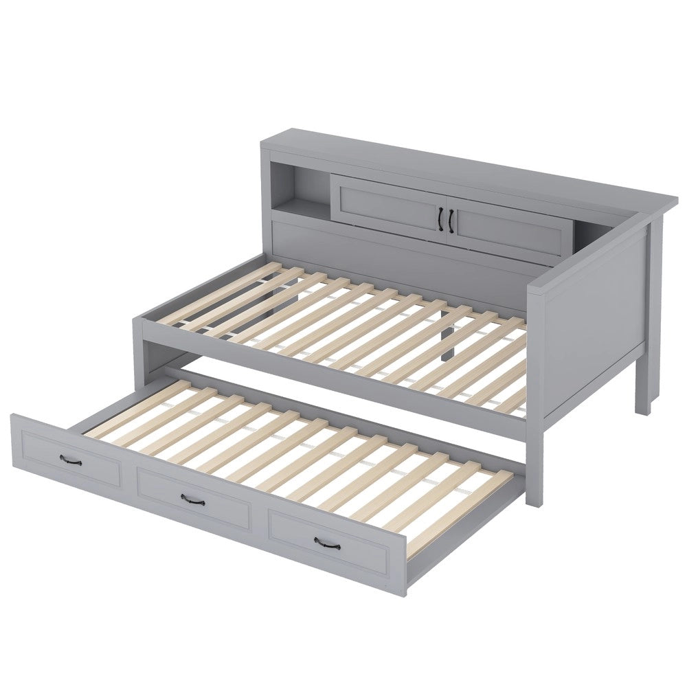 Letto Divano con LED e Contenitore ¨C MINIMAL ¨C Grigio 90x200