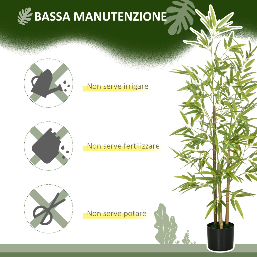 Pianta Artificiale di Bamb¨´ ¨C zephmum ¨C Verde 120 cm con Vaso