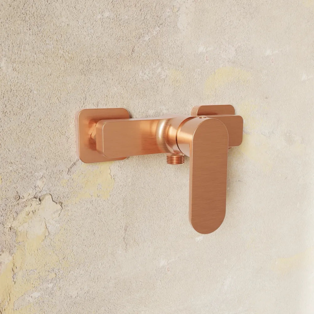 Set miscelatori lavabo 13cm bidet miscelatore esterno doccia rame spazzolato | Margot