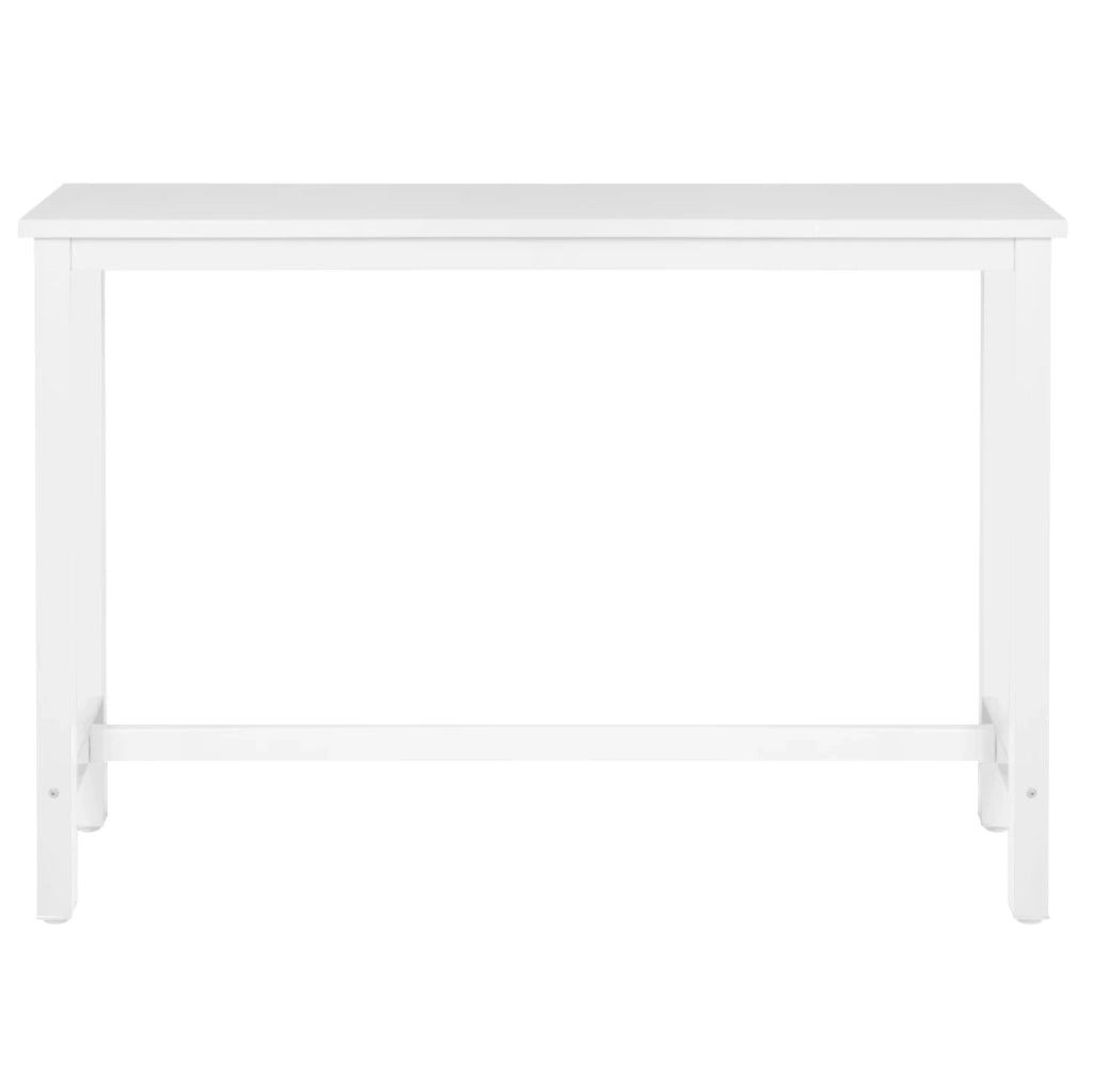 Tavolo bar 140x40x100 cm in MDF e metallo bianco HOMVRA