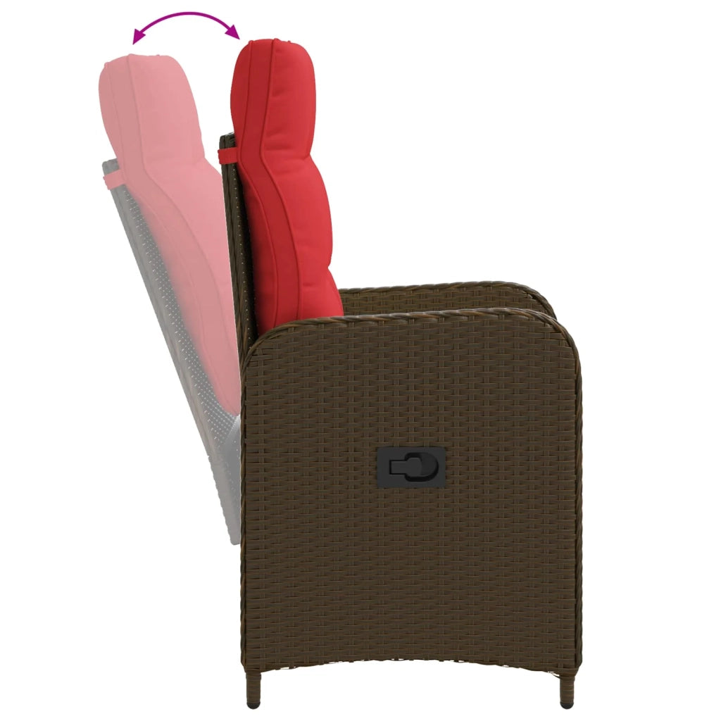 Set da pranzo per esterni 5 pz polyrattan 3422316