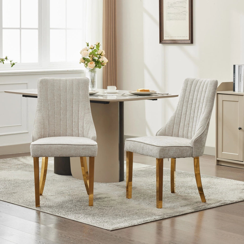 Sedie da pranzo in ciniglia floccata in rayon, sedia da cucina con canale, comoda sedia d'accento imbottita in tessuto per sala da pranzo con gambe pl