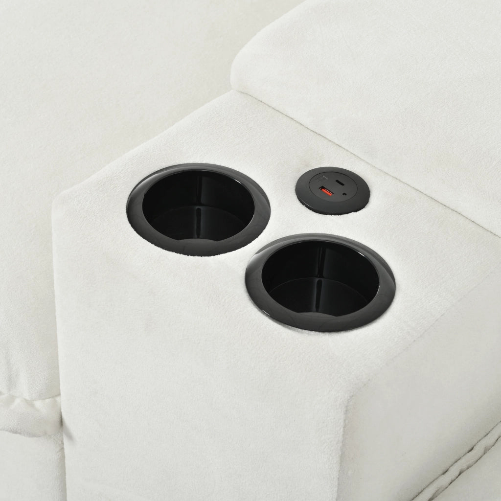Divano Modulare Angolare con Contenitore e Cuscini ¨C MINIMAL ¨C Chenille Beige