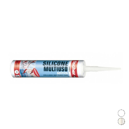 SILICONE MULTIUSO ACETICO- Bianco- FISCH- pezzi 1