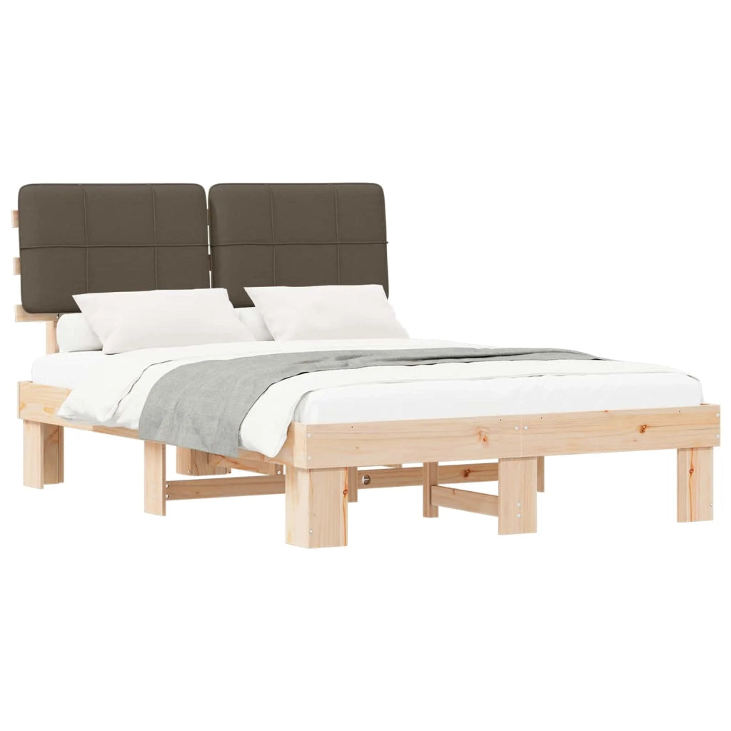Letto con Testiera Rivestita Talpa 160 x 200 cm Pino massello 877407