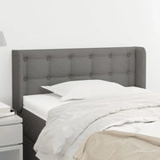 Testiera ad Orecchio-Testata con Orecchie Grigio Scuro 93x16x78/88 cm in Tessuto 524864