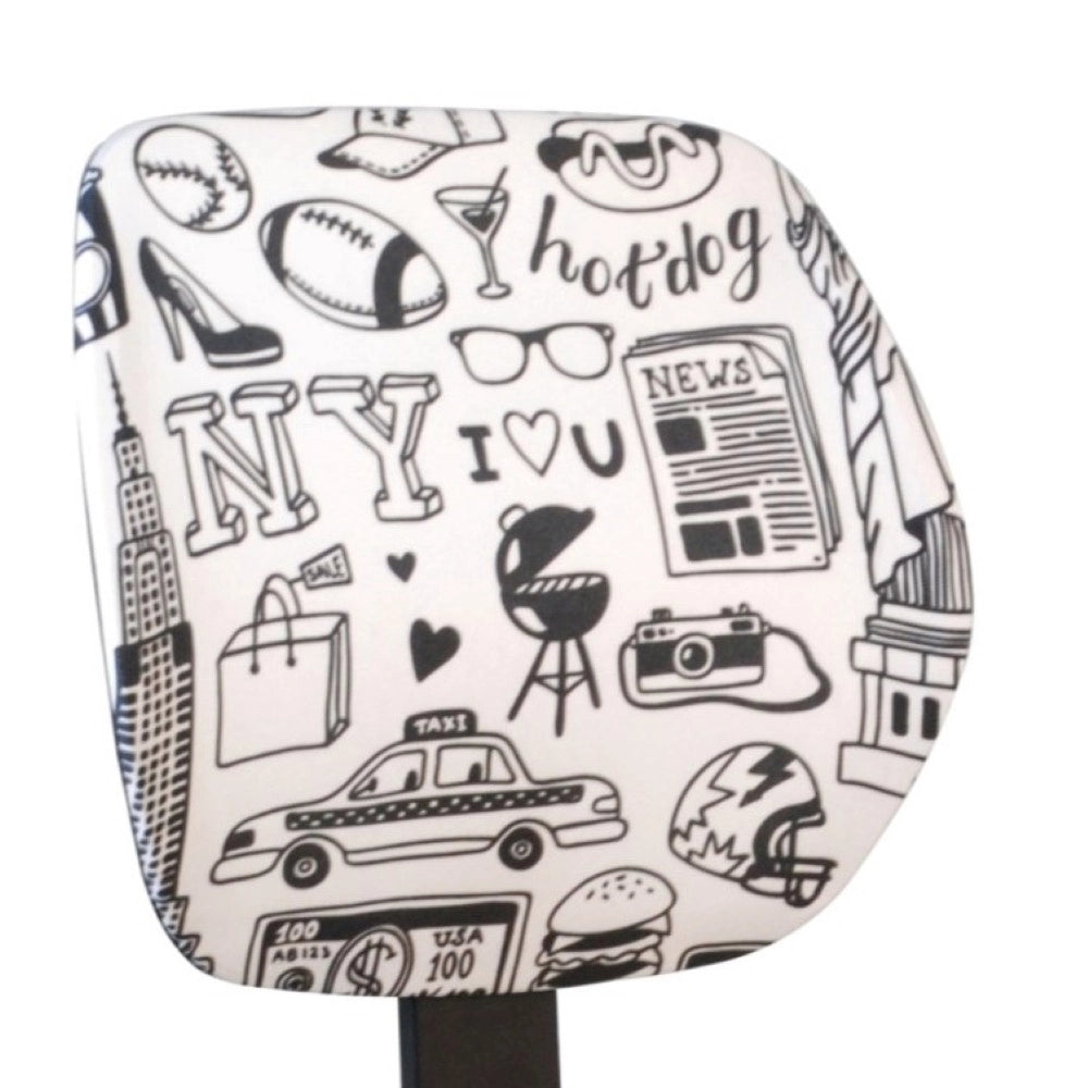 Sedia da ufficio per bambini ARIEL (bianca + nera)