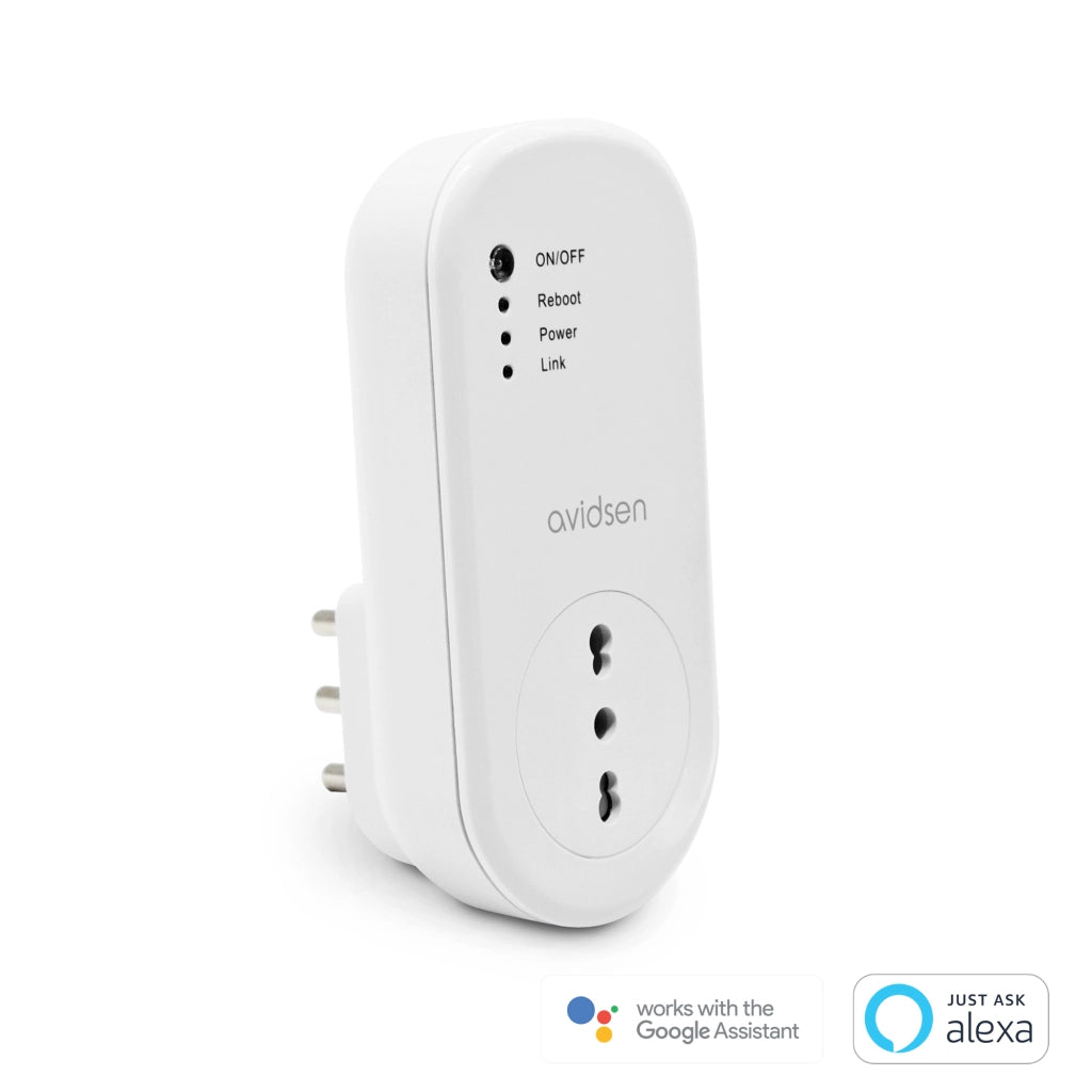 Avidsen Prese Smart WiFi HomePlug 2 Pack | WiFi 2.4GHz, Controllo Remoto, Timer Programmabile | Compatibili Alexa/Google | Presa Intelligente Plug & Play