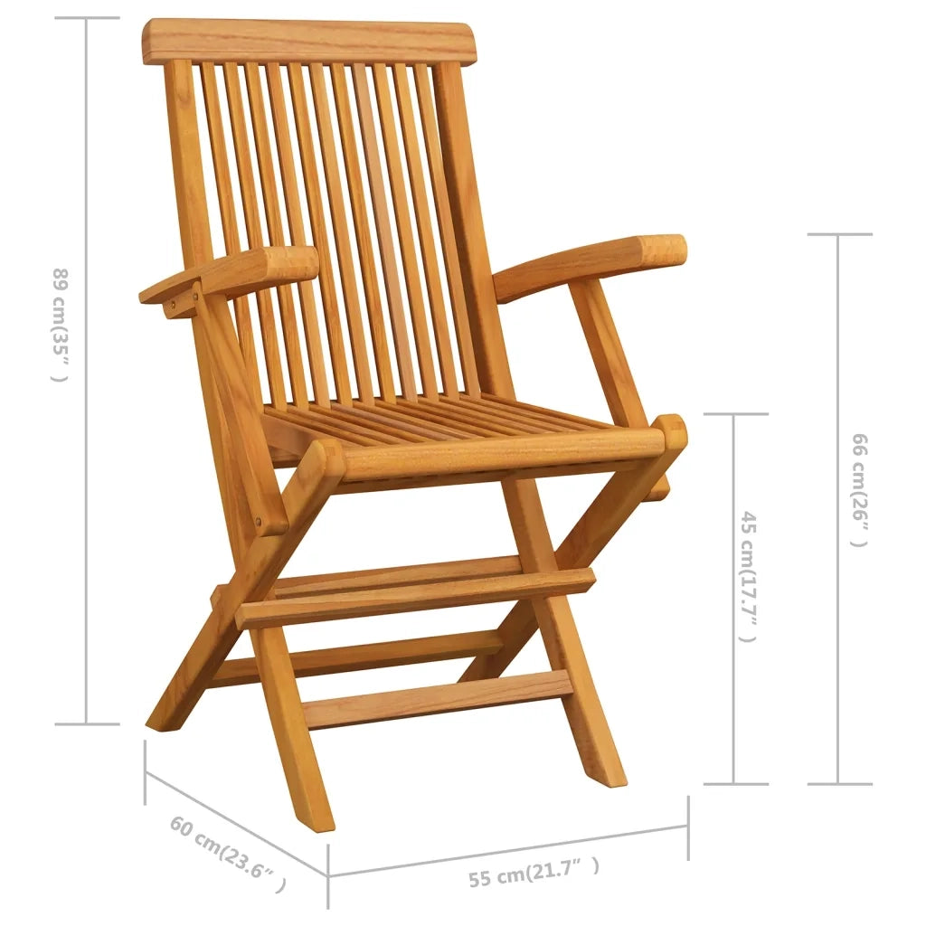 Sedie da Giardino con Cuscini Verdi 2 pz Legno Massello di Teak 3062492