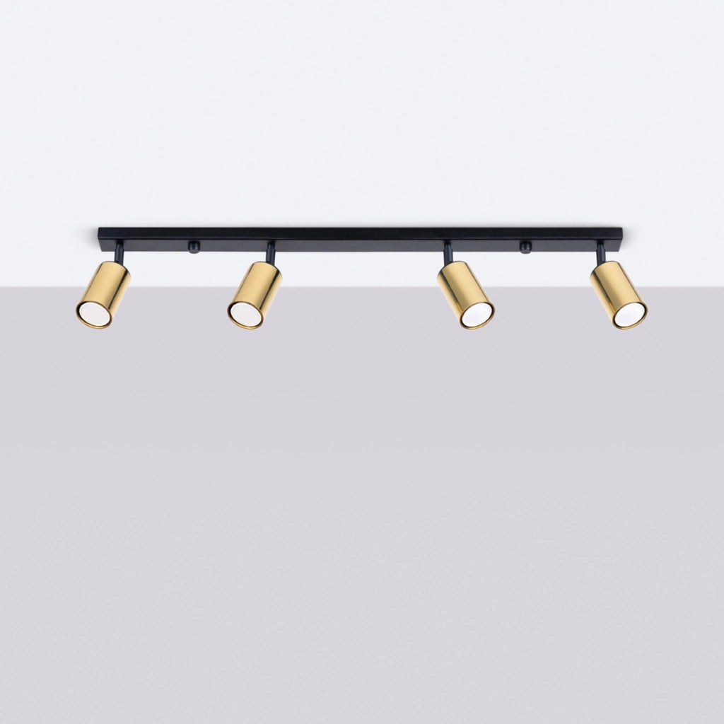 Lampada da soffitto WINX 4L nero/oro