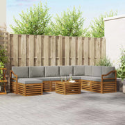 Set divano sezionale con cuscino 9 pcs Grigio Naturale e Chiaro 3375346
