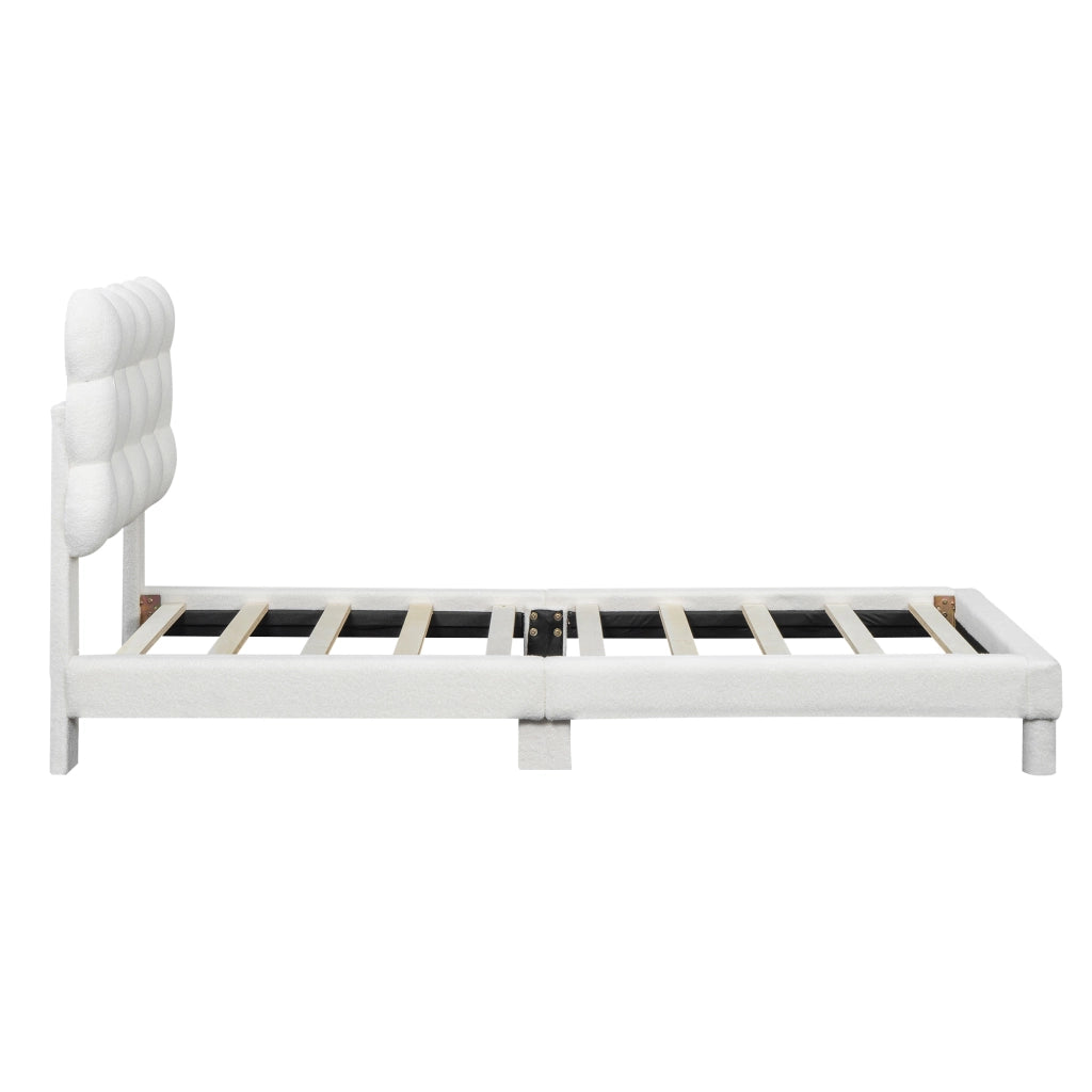 letto imbottito plush bianco 90 x 200 cm