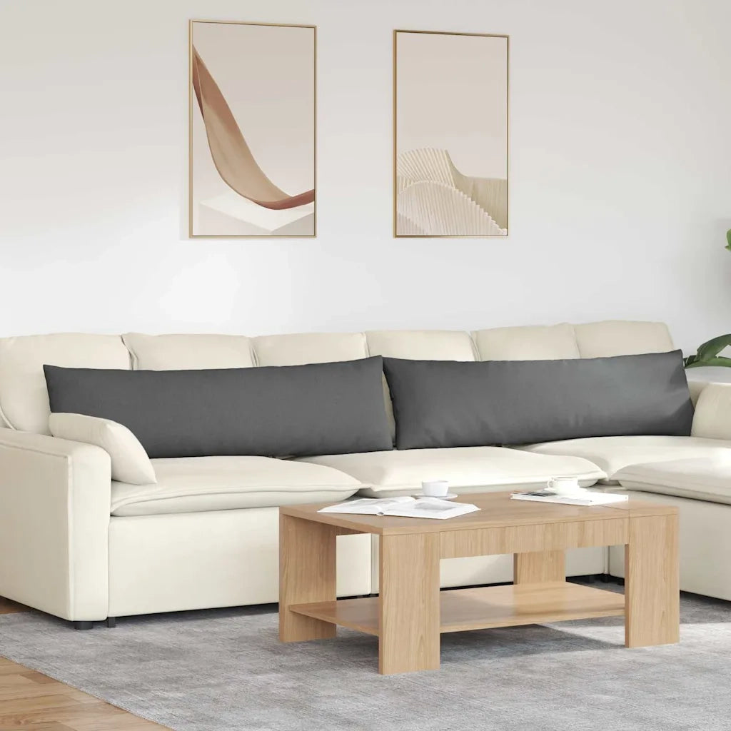 Cuscini da Divano 2 pcs Grigio scuro 145 x 40 cm Tessuto 42013826