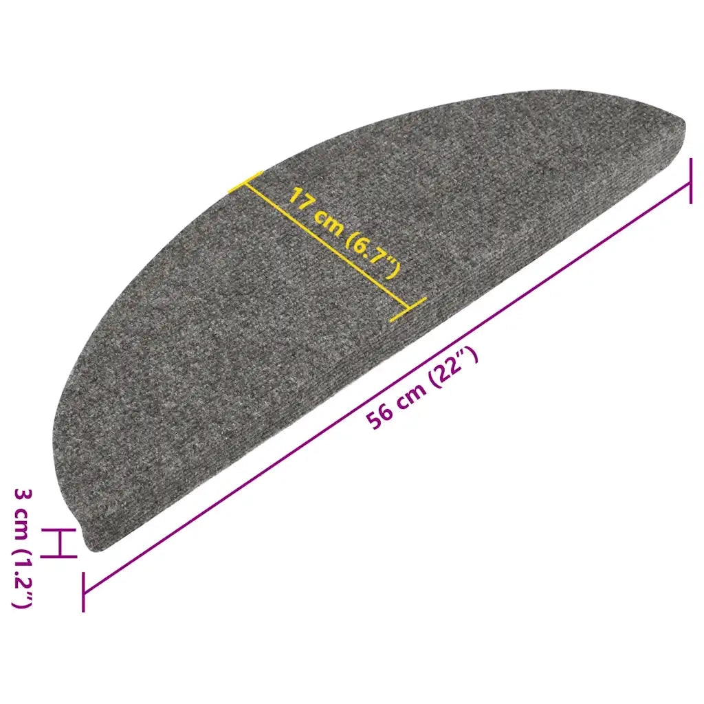 Tappetini Autoadesivi per Scale 20 pz | Gradini per Scale Grigi 56x17x3 cm
