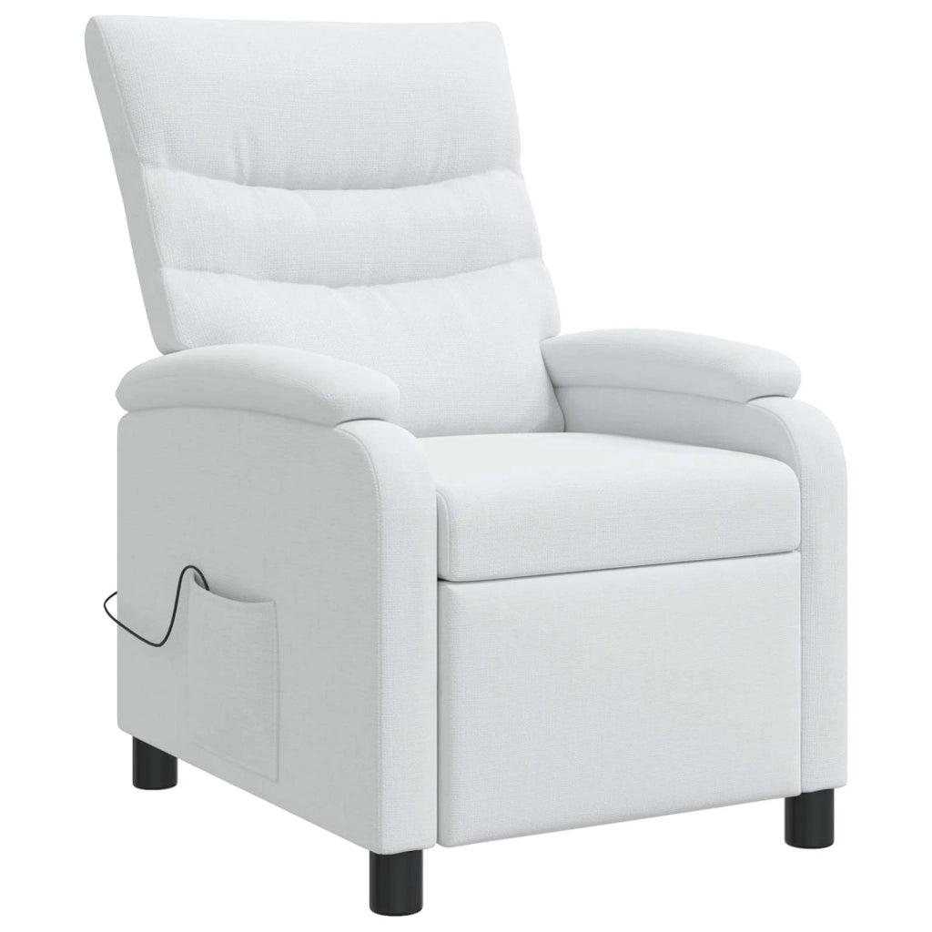 Poltrona Massaggiante Bianco Tessuto 42034918