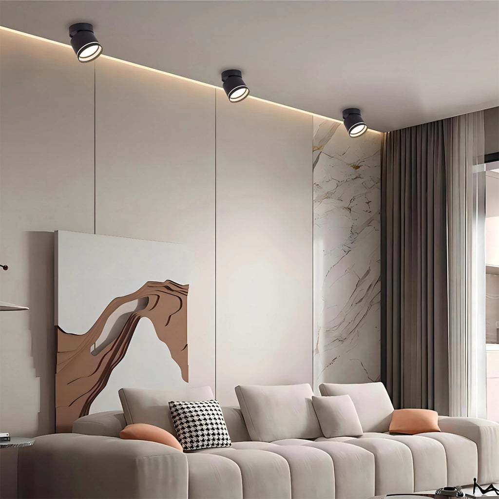 Faretto plafoniera Kendal nero orientabile Ø8,2 GX53