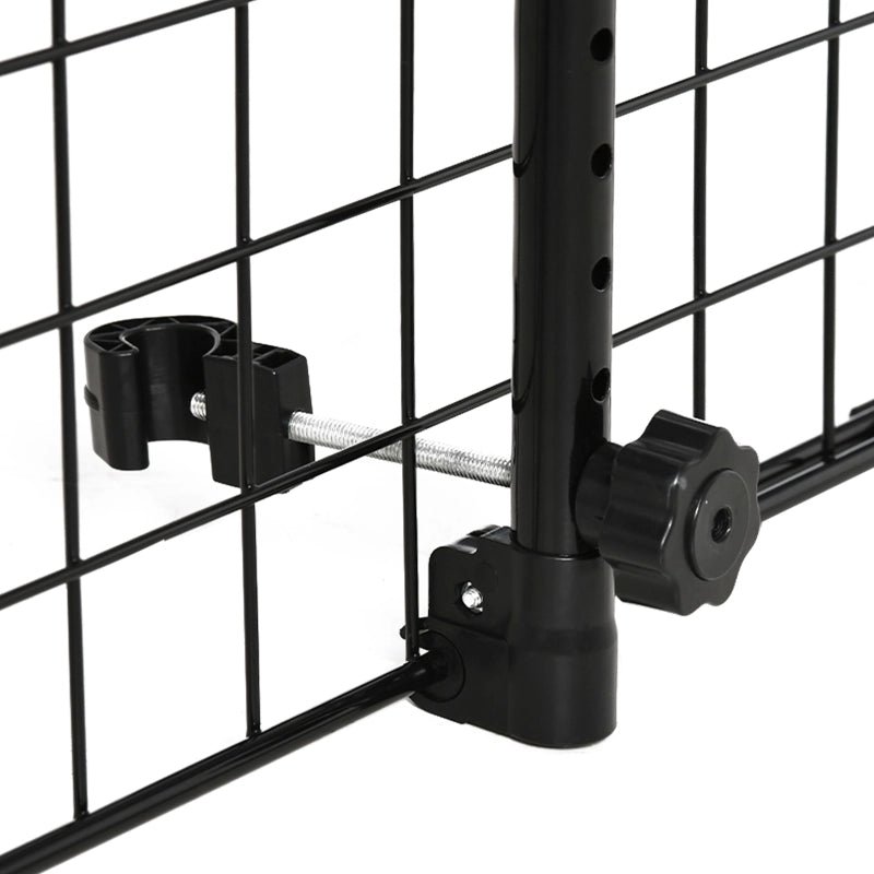 Griglia divisoria per auto per cani in metallo nero regolabile 91–152 × 30 cm con fissaggio senza attrezzi