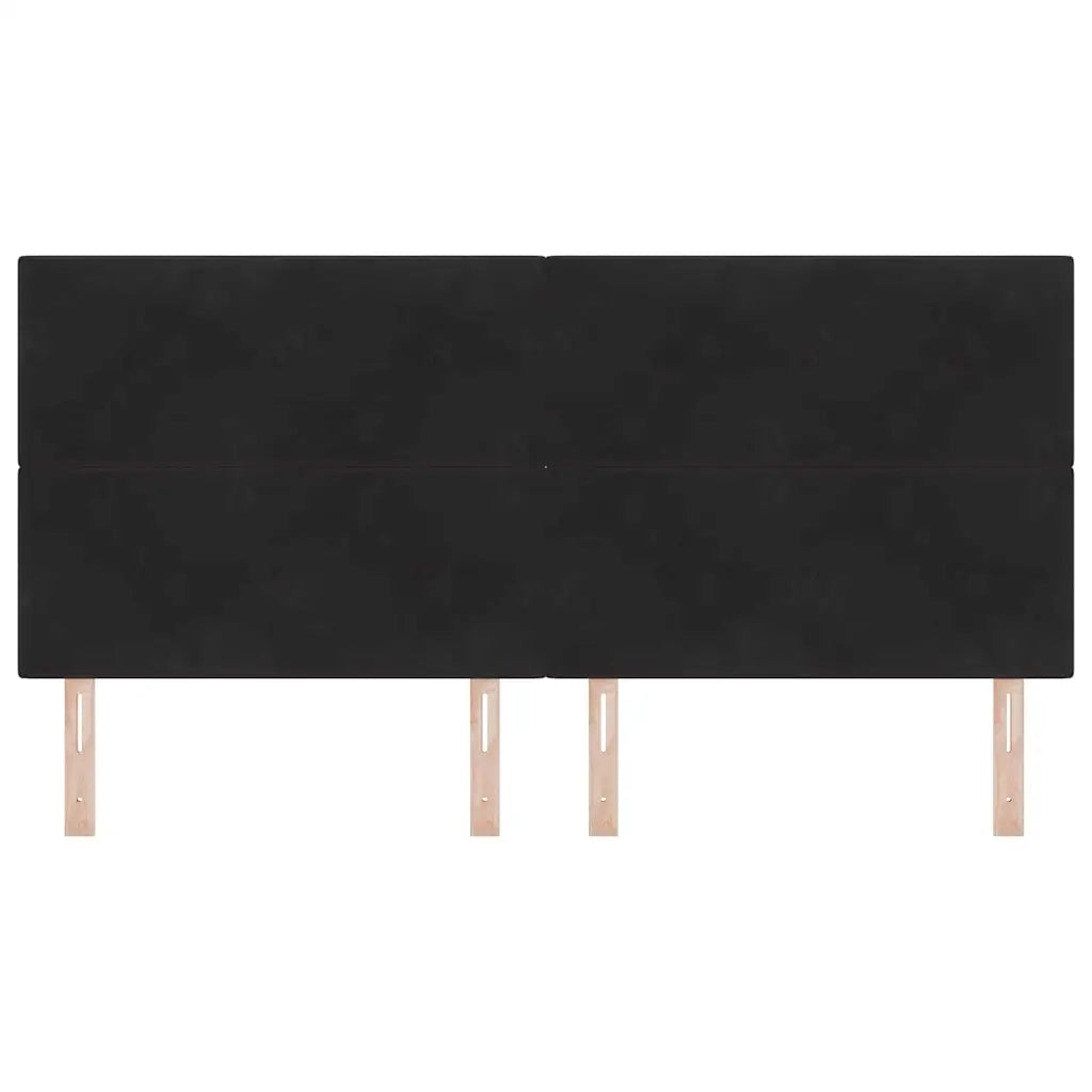 Testiera LED con strisce LED Nero 200 cm Velluto 3338471