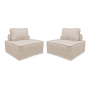 Divano modulare, 2 posti, crema