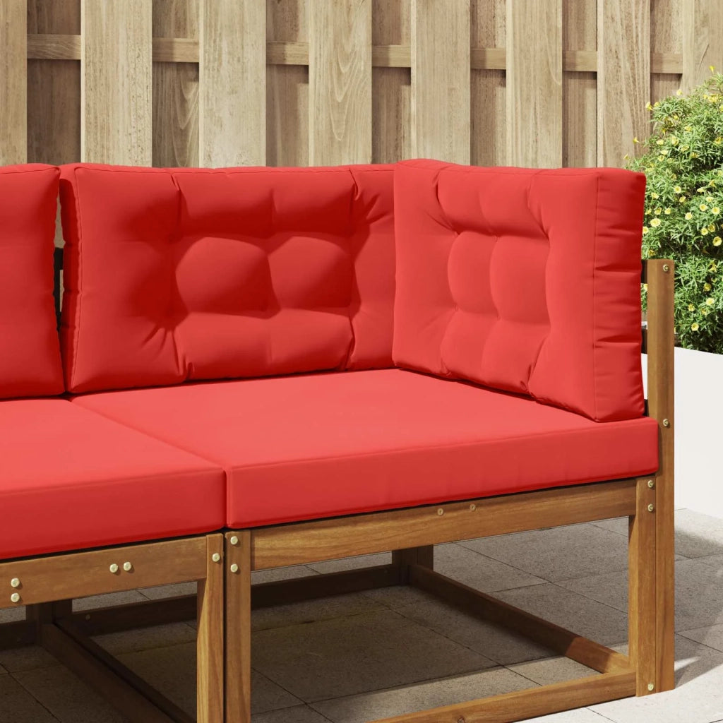 Cuscino per divano da esterno 3 pcs Rosso Poliestere 900886