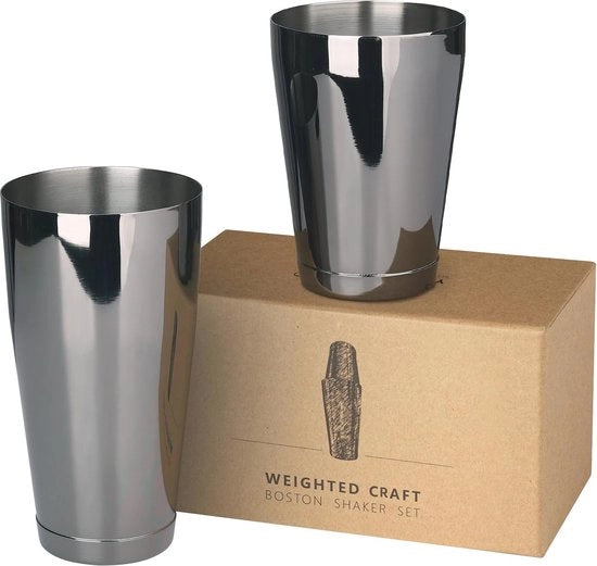 Set di Cocktailshaker 500 ml & 800 ml | Shakers in Acciaio Inossidabile per Uso Professionale e Casalingo | Accessori Bar Perfetti