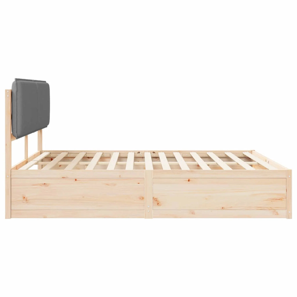 Letto con Testiera Rivestita Grigio chiaro 180 x 200 cm