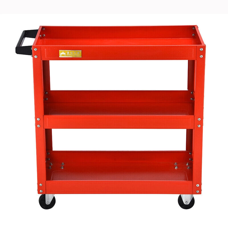 Carrello Per Attrezzi Da Officina portautensili 3 ripiani con 4 ruote JS-19