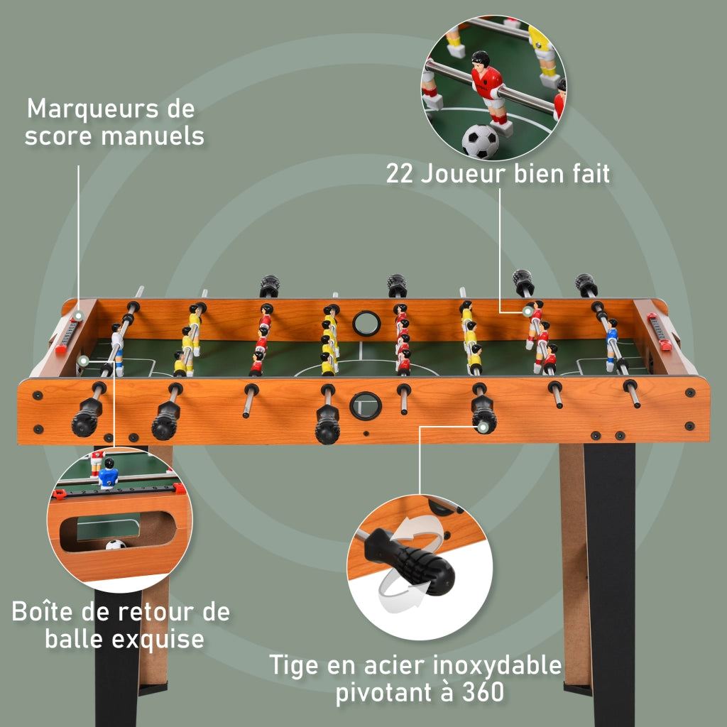 Tavolo da calcio balilla ¨C Minimal ¨C MDF, 84.5x40x61.2 cm