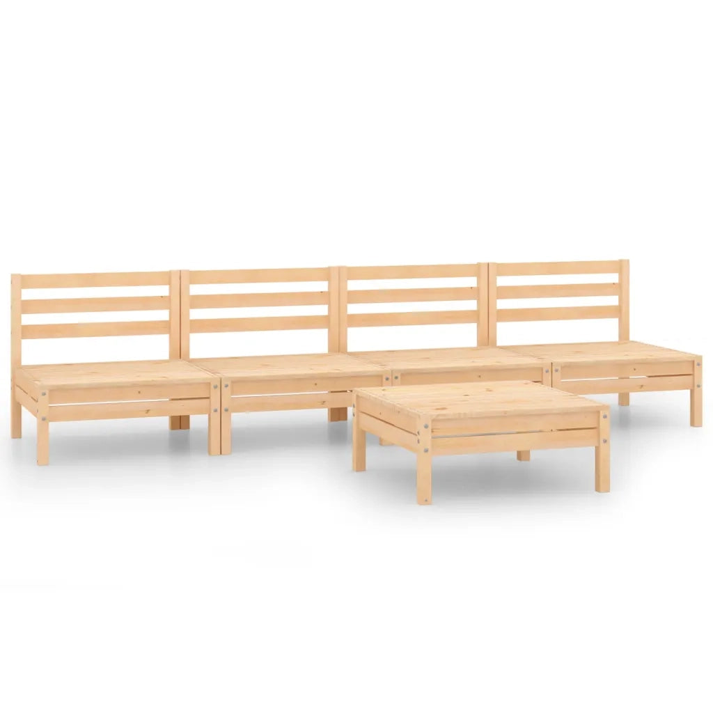 Set Divani da Giardino 5 pz in Legno Massello di Pino 3082487